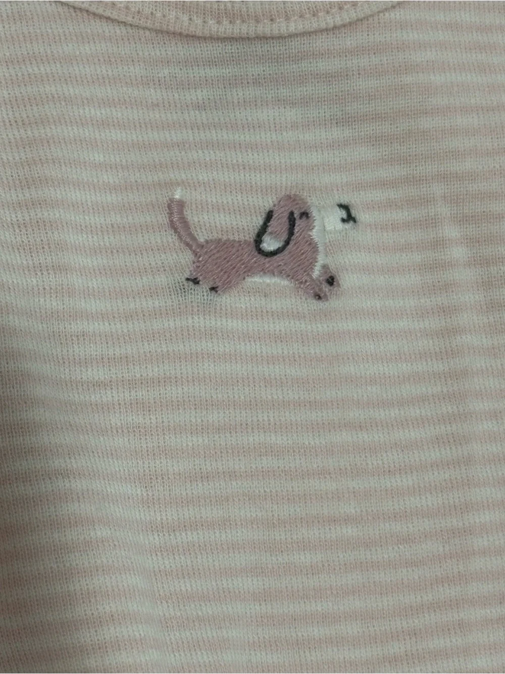 NWT Carter's Pale Pink Striped Long-Sleeve Baby Onsie 3m